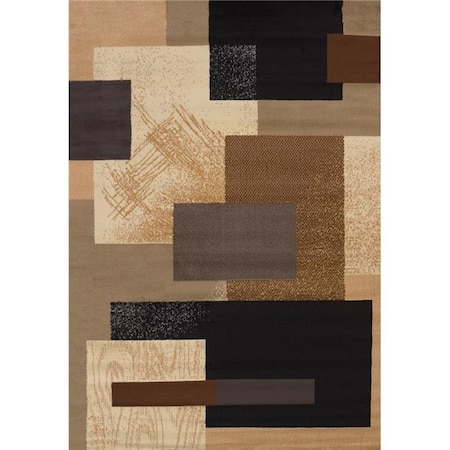 United Weavers United Weavers 940 35650 46 3 ft. 11 in. x 5 ft. 3 in. Manhattan Soho Accent Rug; Brown 940 35650 46
